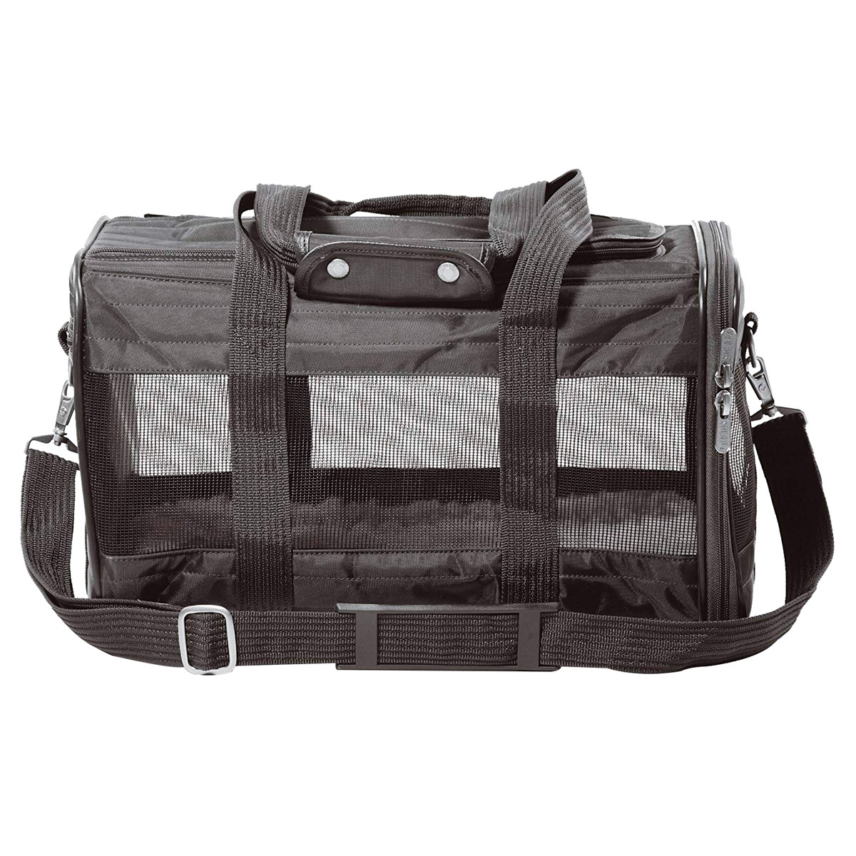 Sherpa Transportadora de Tela Original Deluxe Negra para Perro o Gato, Chico