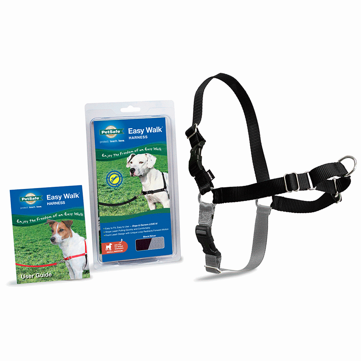 Petsafe Arnés Easy Walk Negro para Perro, Mediano