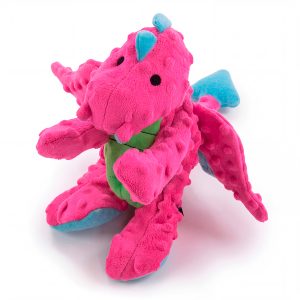 Go Dog Chew Guard Pinky Peluche Resistente Diseño Dragón Rosa para Perro, Grande