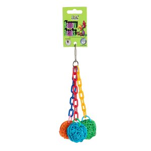 A&E Happy Beaks Juguete para Ave Esferas Trenzadas de Colores