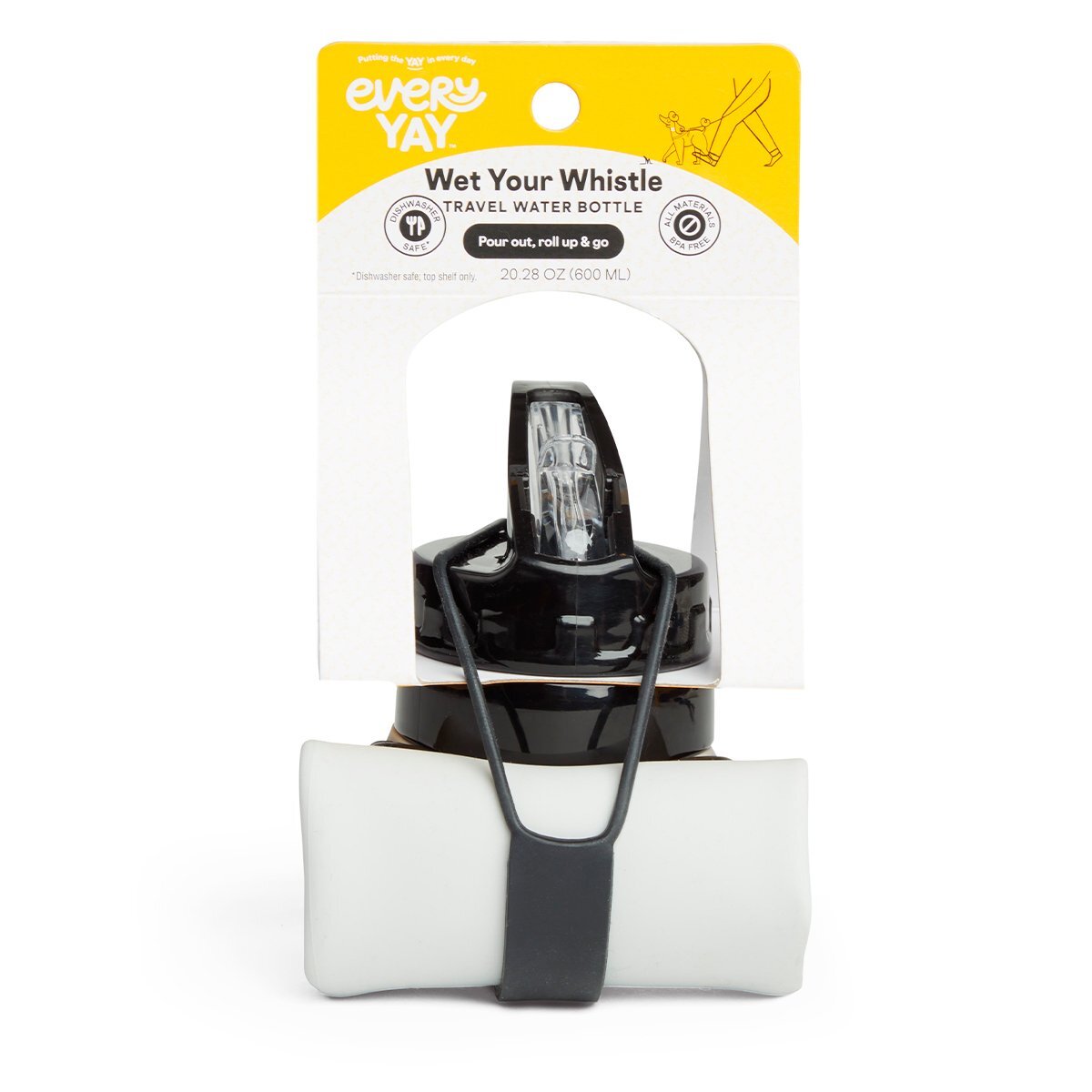 EveryYay Dispensador Enrollable de Silicón para Viaje para Animales de Compañía, 600 ml