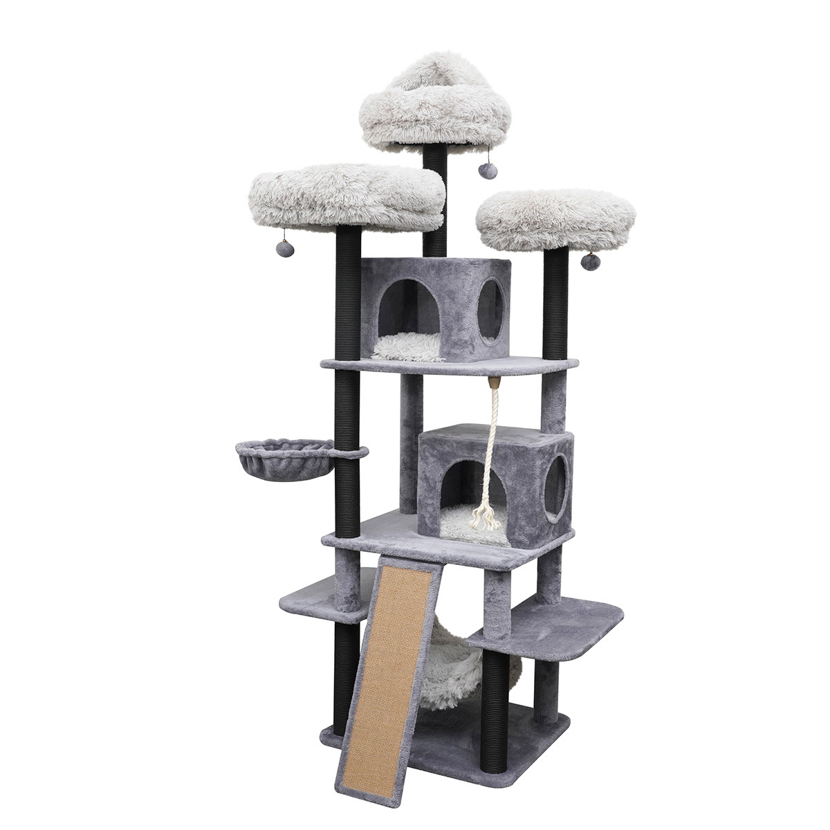 Petpals Mueble Castillo Tipo Árbol de 7 Niveles con Hamacas y Condos para Gato, 1 Pieza