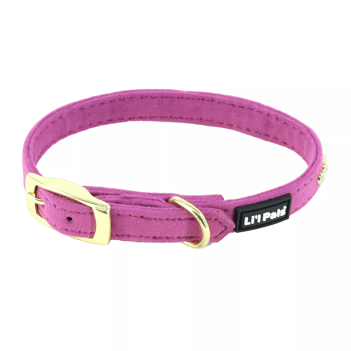 Li'l Pals Collar de Terciopelo Diseño Candy Color Magenta para Perro Raza Pequeña, X-Chico
