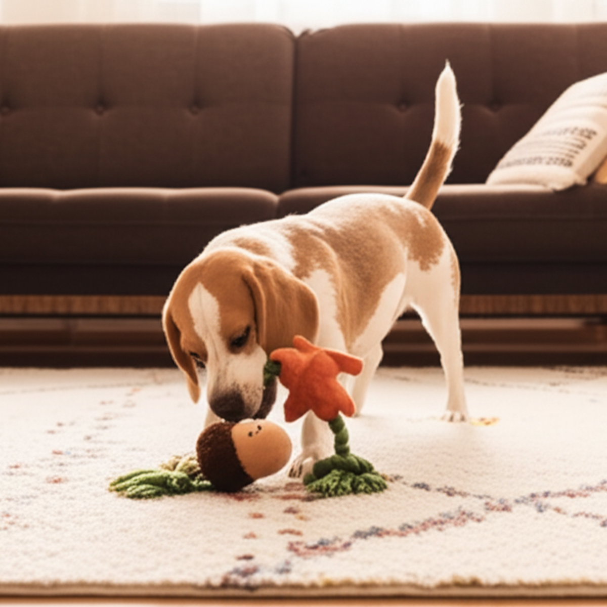 Petco Juguete de Cuerda con Peluches Diseño Otoño para Perro, Chico
