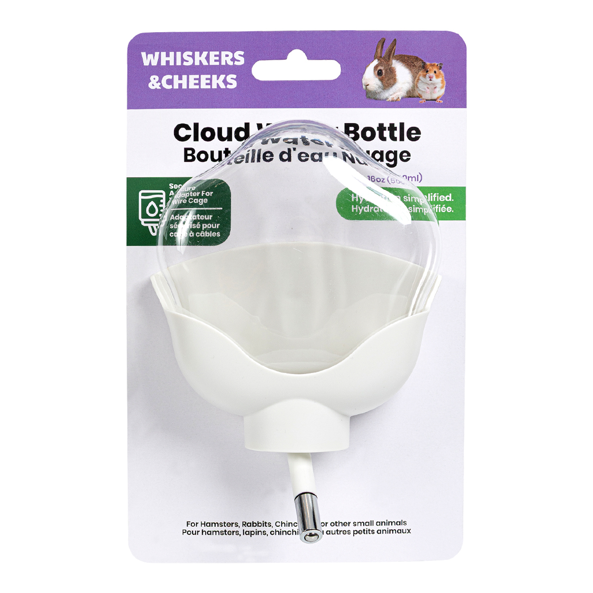 Whiskers&Cheeks Bebedero Nube para Pequeñas Mascotas, 120 ml