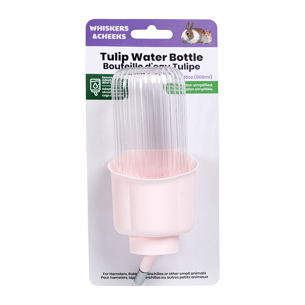 Whiskers&Cheeks Bebedero Tulipán para Pequeñas Mascotas, 250 ml