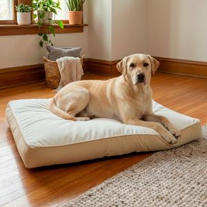 EveryYay Cama Diseño Rectangular Extendida Color Café para Perro, Grande