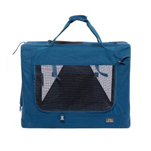 Canine Canyon Jaula Plegable de Tela Impermeable Color Azul para Perro, Chico