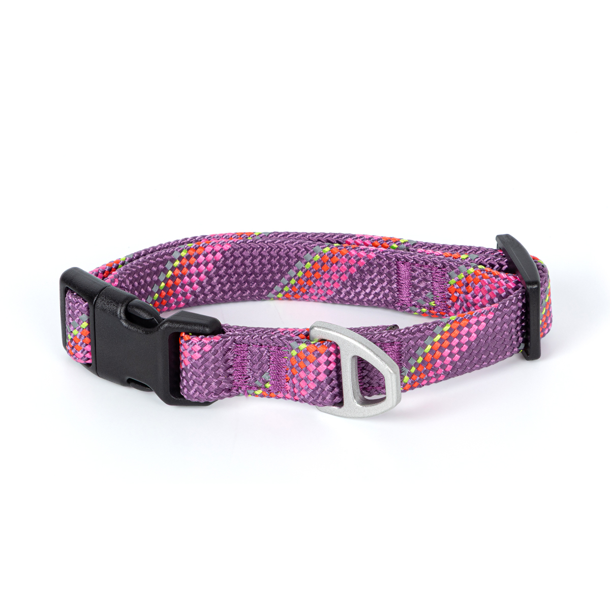 Youly Neon Reflective Collar Morado con Reflectante y Broche para Perro, Chico