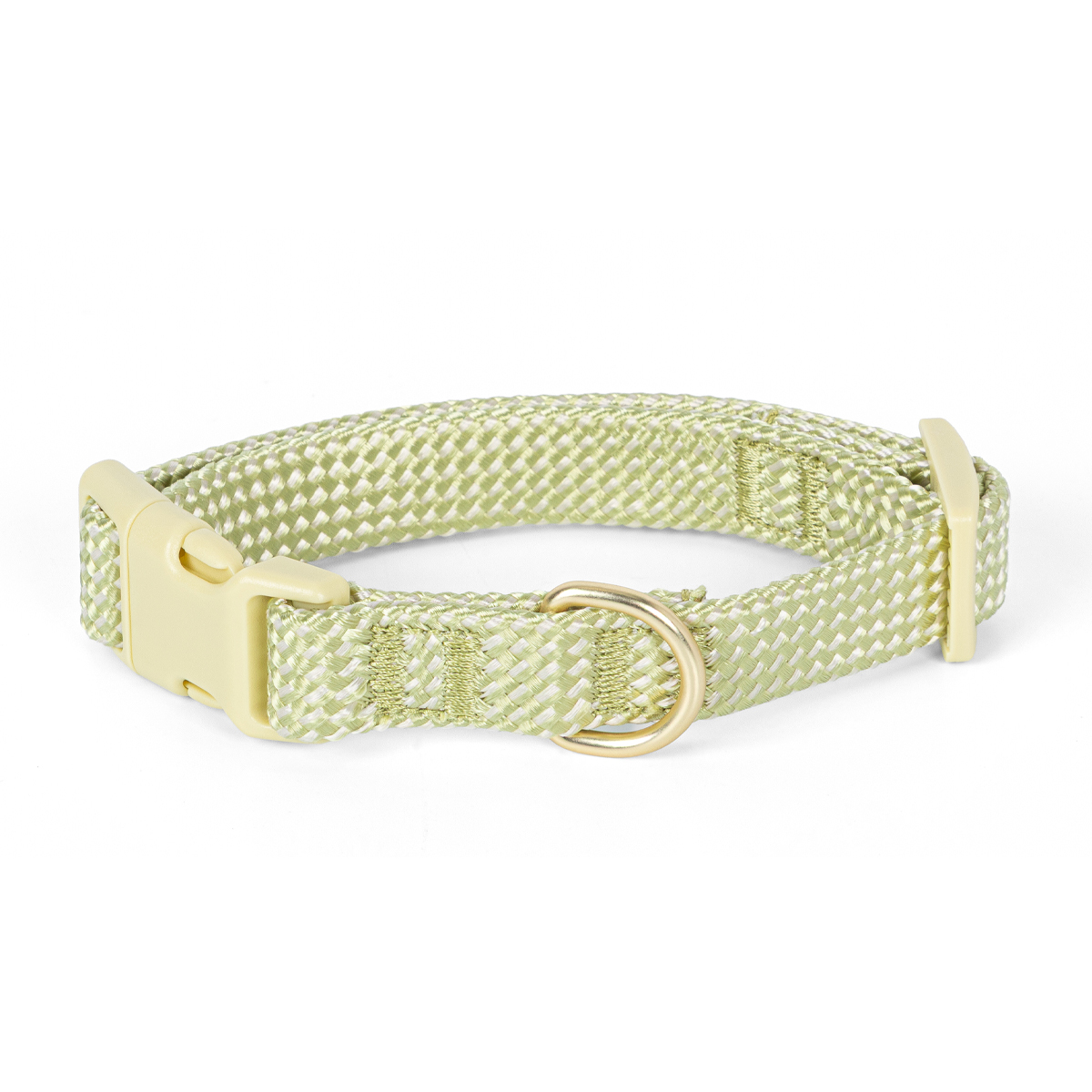 Youly Collar Diseño Entramado Color Verde con Broche para Perro, Mediano