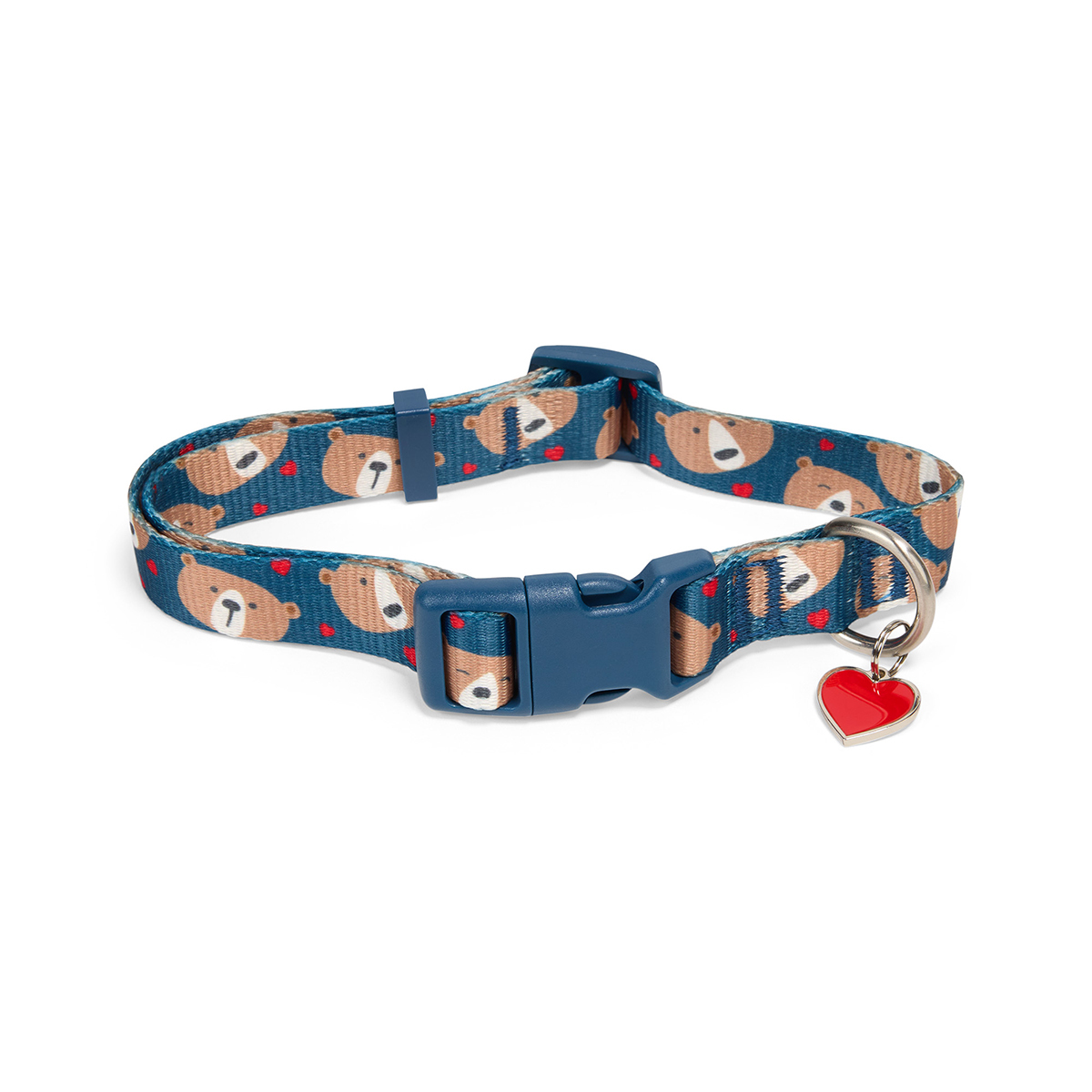 Youly Fashion Teddy Collar con Broche Patrón Ositos y Corazones para Perro, Chico