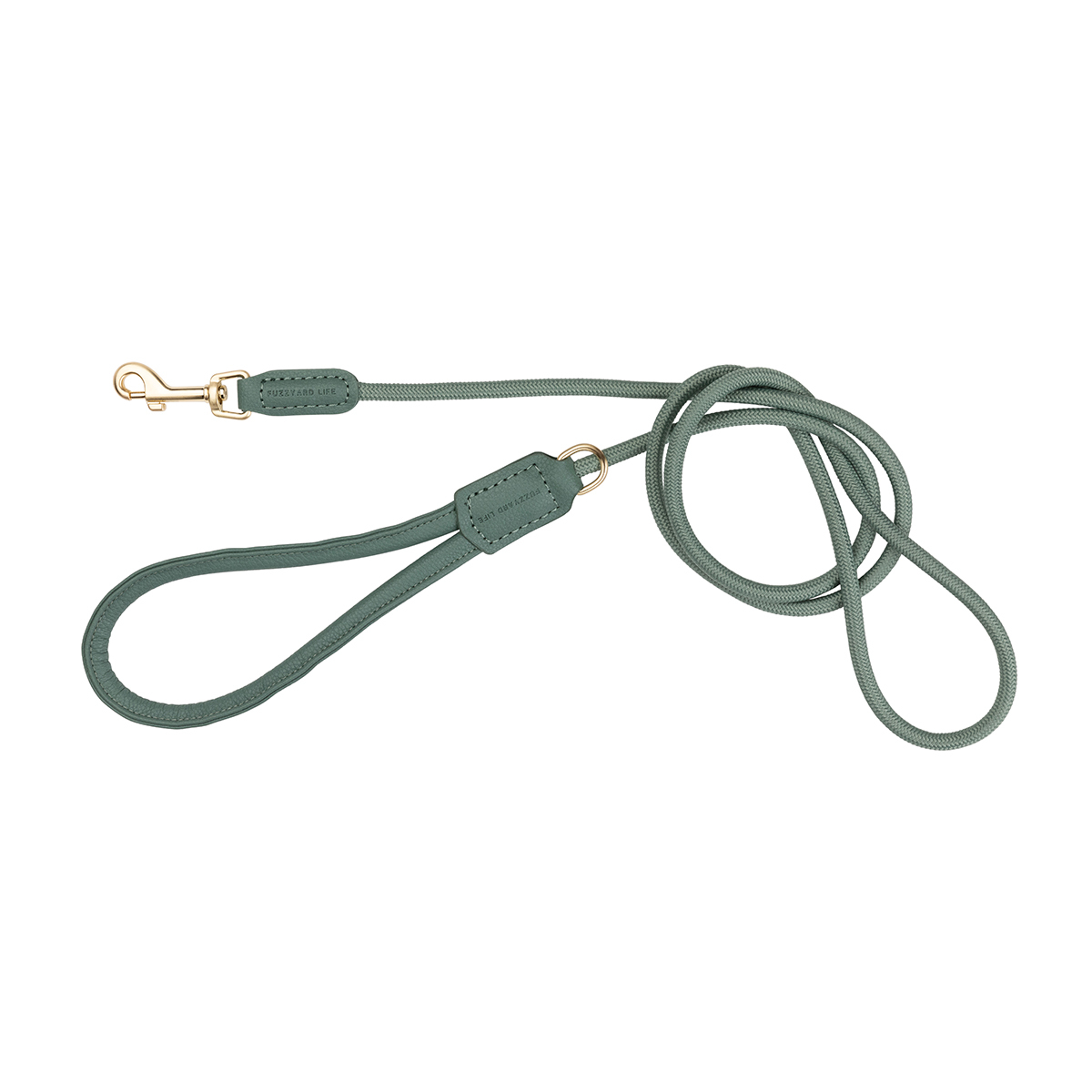 FuzzYard Life Atelier Correa de Cuero Vegano Color Verde Esmeralda para Perro de Raza Pequeña, 1.2 m
