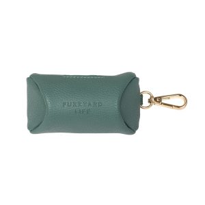 FuzzYard Life Atelier Dispensador de Bolsas para Desechos Hecho de Cuero Vegano, Verde Esmeralda