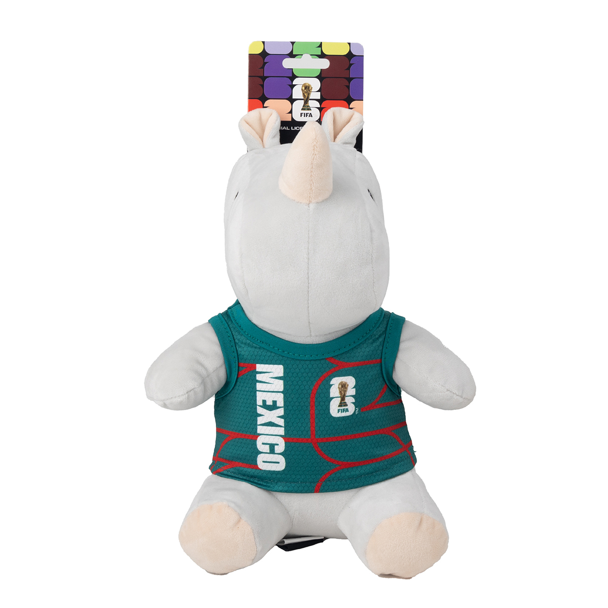 FIFA Raymond Rhino México Rinoceronte de Peluche Diseño Fútbol para Perro, Mediano