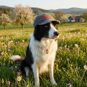 Reddy Spring Gorra Gris con Bordado Rebel para Perro, Chico/Mediano