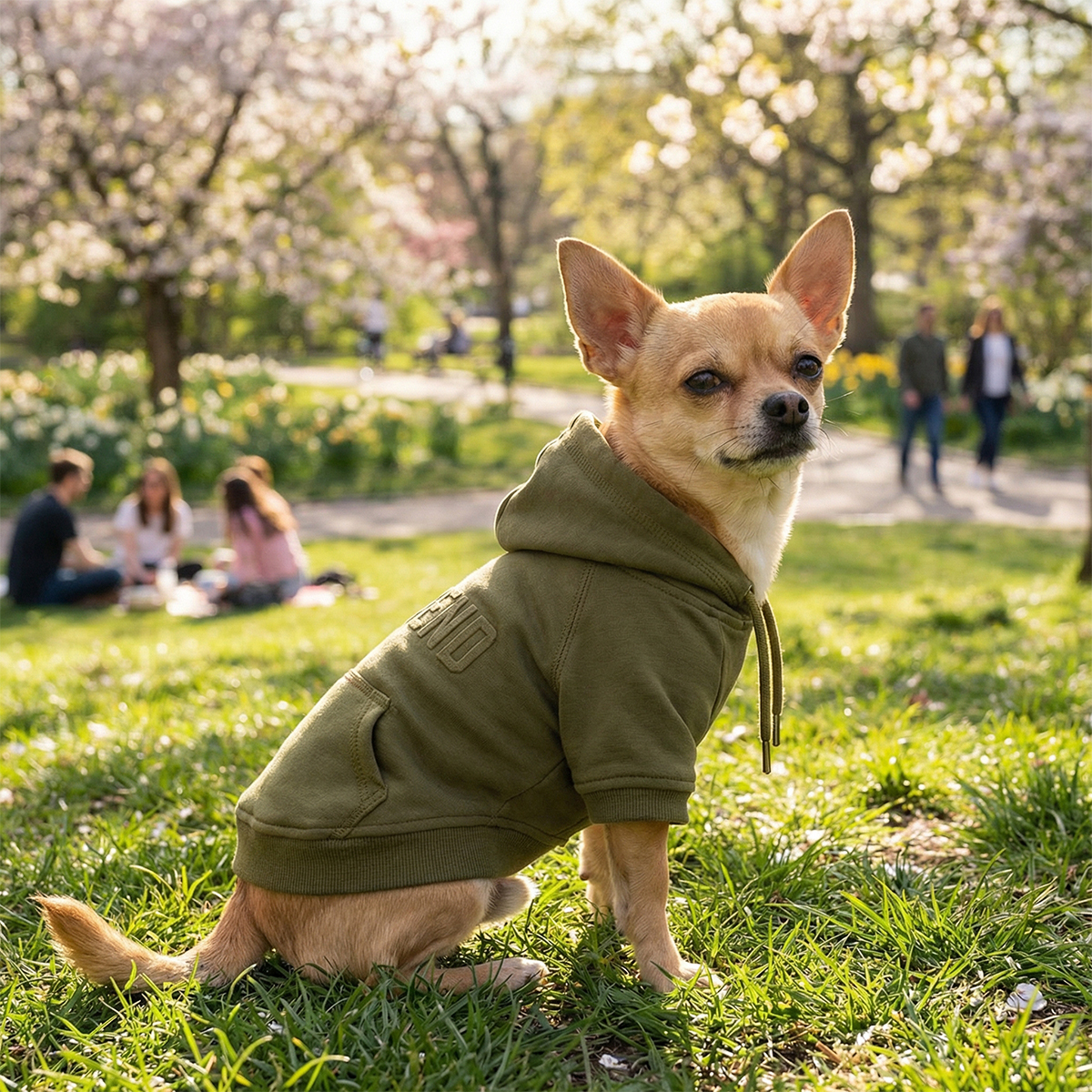 Reddy Spring Sudadera Verde con Estampado en Relieve Legend para Perro, X-Chico