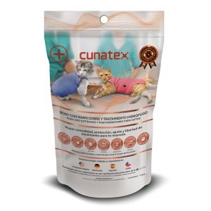 Cunatex Body para Cuidado Postoperatorio de Cobre Color Rojo para Gato, 1.5 kg a 2 kg