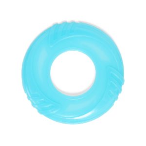 Leaps & Bounds Frisbee Glow de Caucho Fluorescente Color Azul para Perro, Mediano
