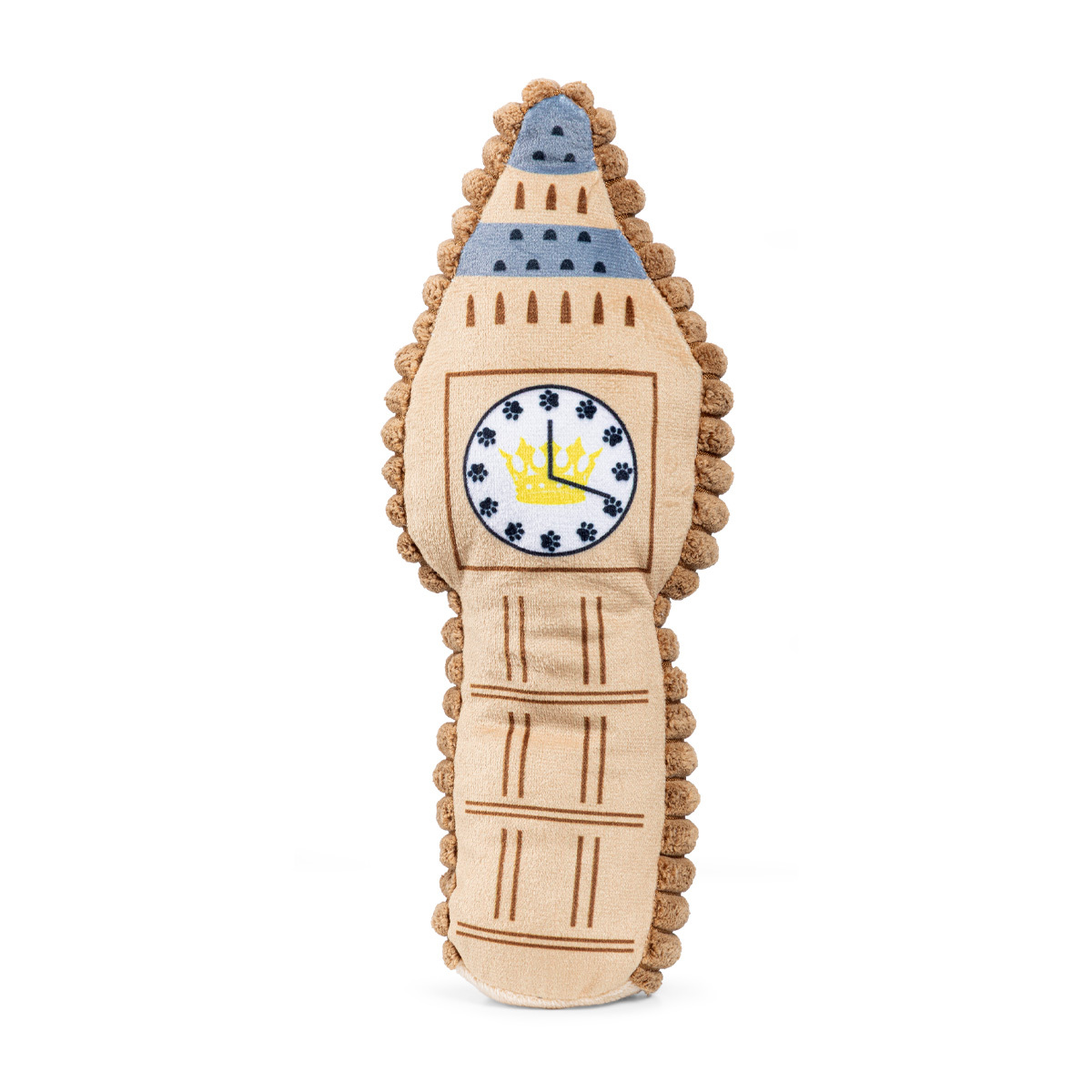 Nisoger Around The World Big Ben de Peluche para Perro, Mediano