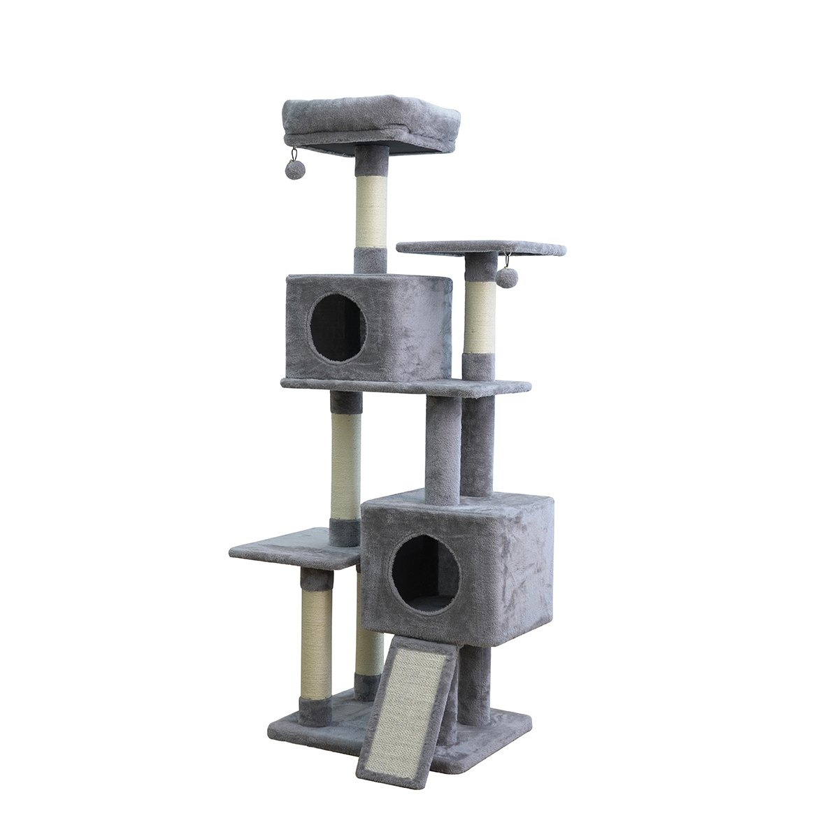 Petpals Mueble para Gato Tipo Árbol de 7 Niveles Modelo Kubo Color Gris, 1 Pieza