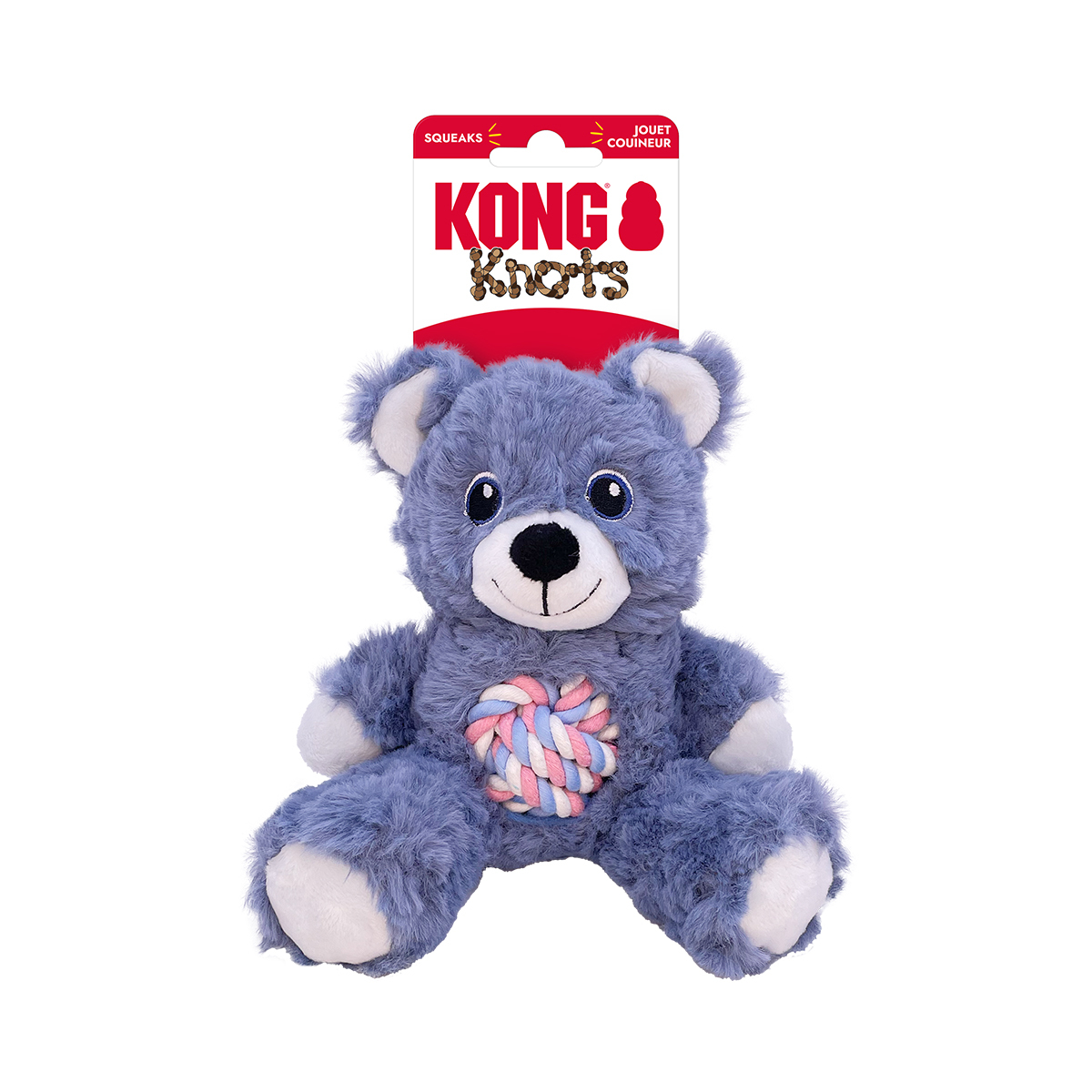 Kong Teddy Knots Osito de Peluche con Cuerda Interior para Perro, Chico