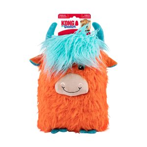 Kong Jumbo Comfort Vaca Highland de Peluche para Perro, X-Grande