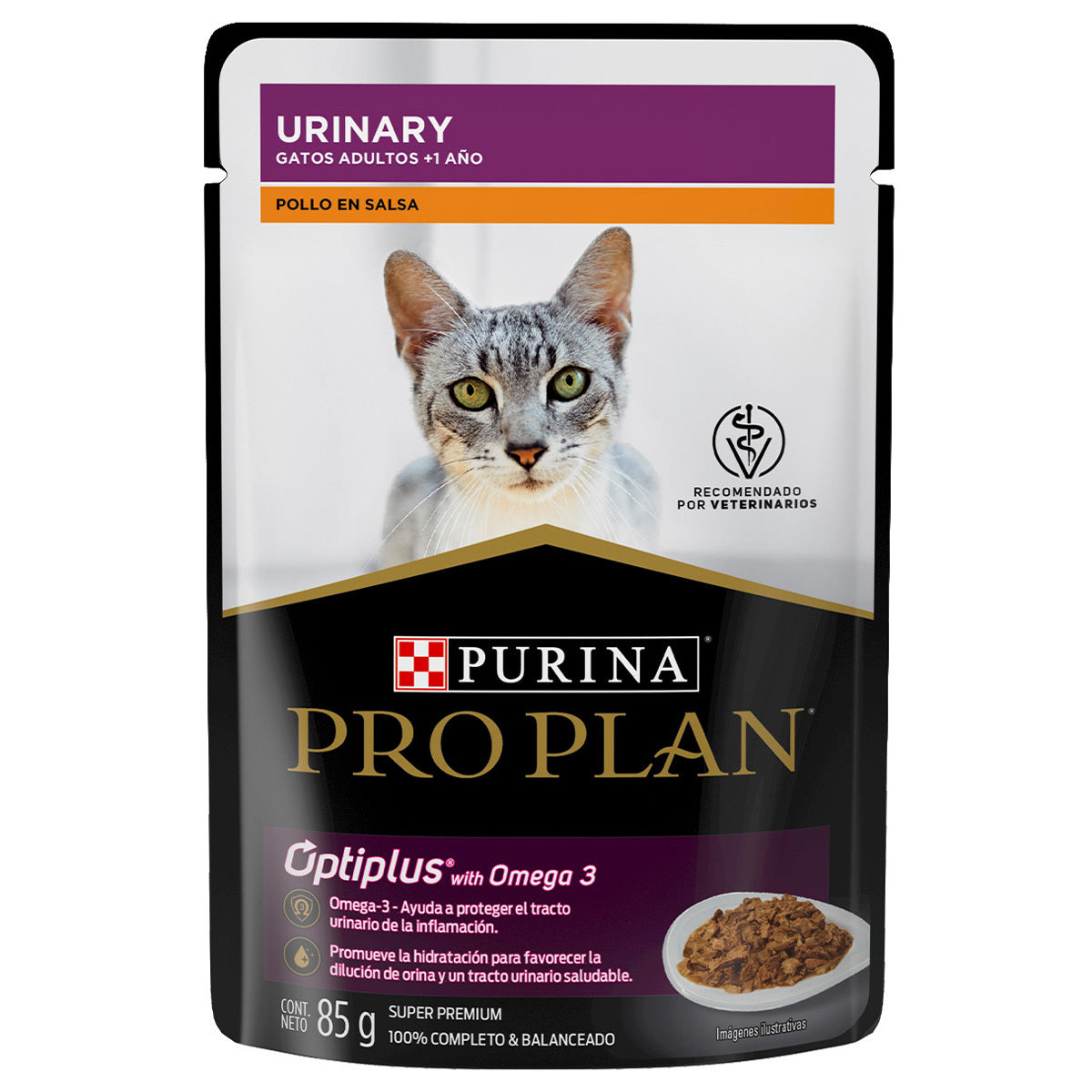 Pro Plan Pouch Gato Adulto Urinary Pollo 85g - Alimento Húmedo Gato