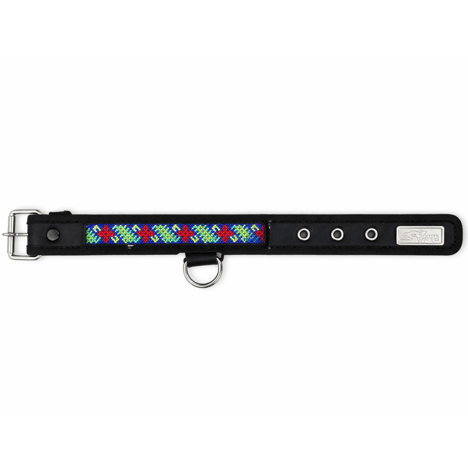 Collar artesanal flor de hikury roja