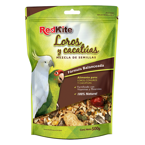 REDKITE - Alimento Mezcla De Semillas Para Loros Y Cacatuas 500 g