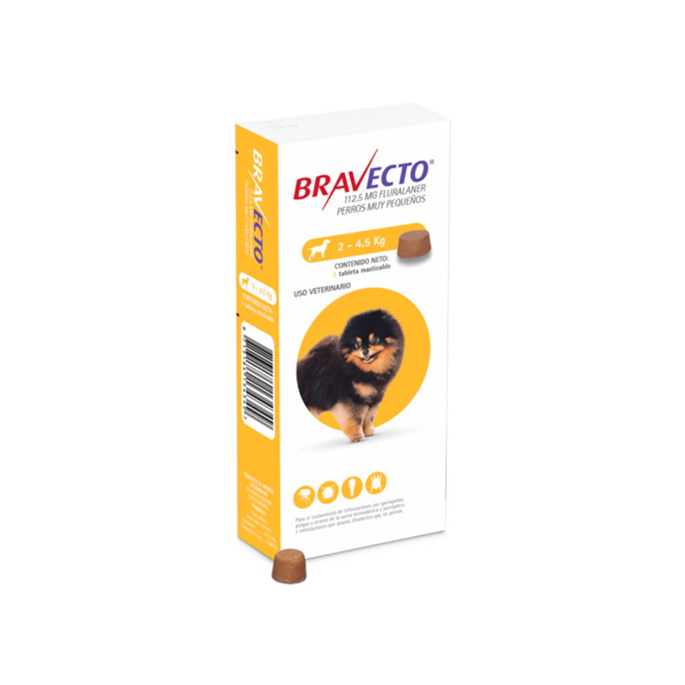 Msd Bravecto 2 - 4.5 Kg 112.50Mg Br2