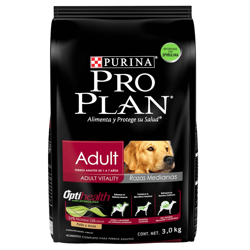 Pro Plan Optihealth Adult Raza Mediana 3 Kg - Alimento Seco Perro Adulto - Image 2
