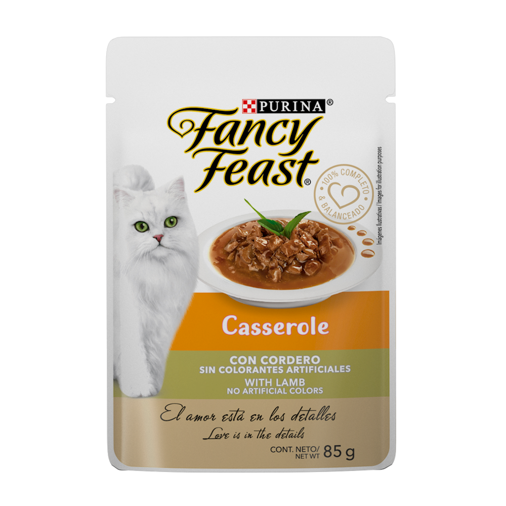 FANCY FEAST - Alimento Húmedo Para Gato Casserole Cordero Pouch 85 g