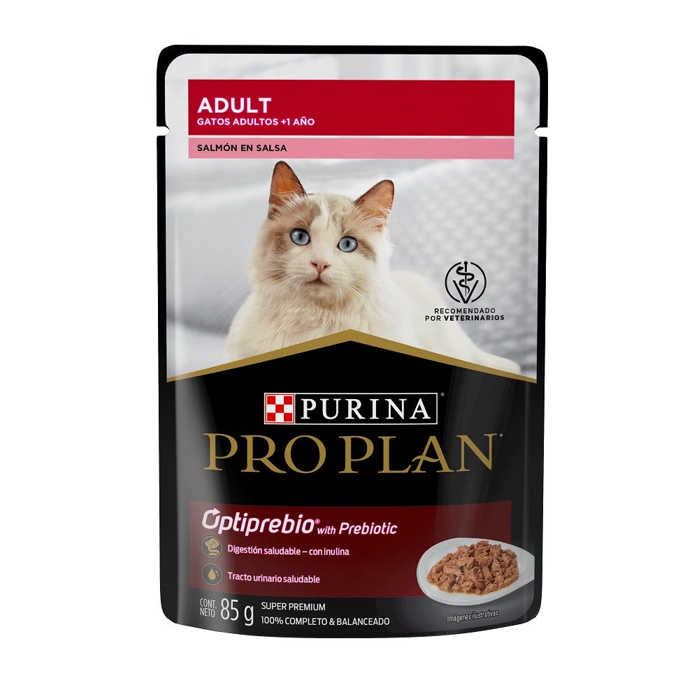 PRO PLAN - Alimento Húmedo En Sobre Para Gato Adulto Receta Salmon 85 g