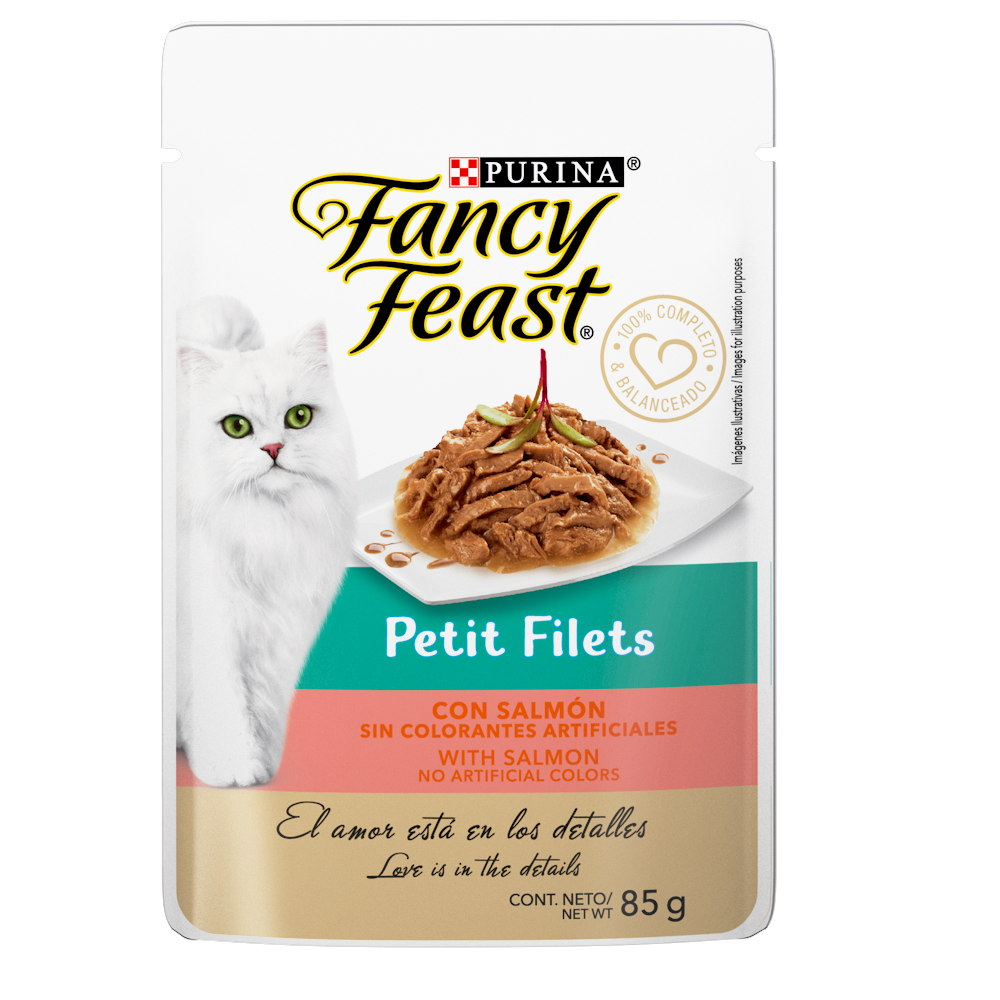 FANCY FEAST - Alimento Húmedo Para Gato Petit Filete Salmon Pouch 85 g