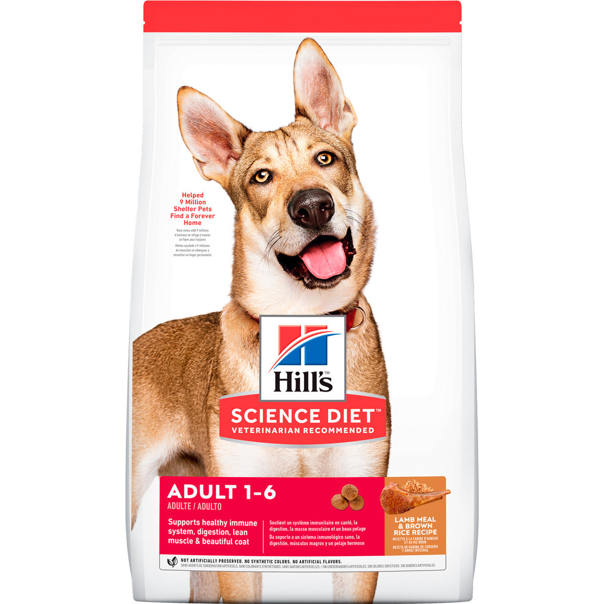 HILL'S SCIENCE DIET - Alimento Seco Para Perro Adulto Receta Cordero Y Arroz 14.9 Kg
