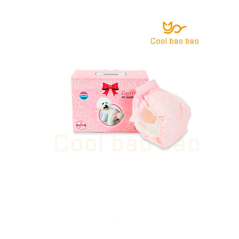 COOL BAO BAO - Pañal Desechable Para Perro Color Rosa Talla XL