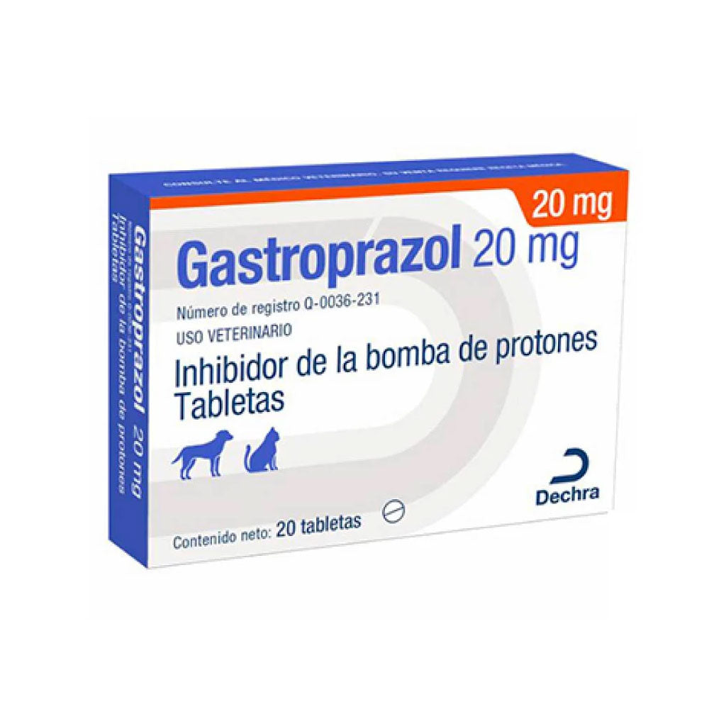 DECHRA - Gastroprazol Medicamento Para Perro Adulto 20 Tab de 20 Mg