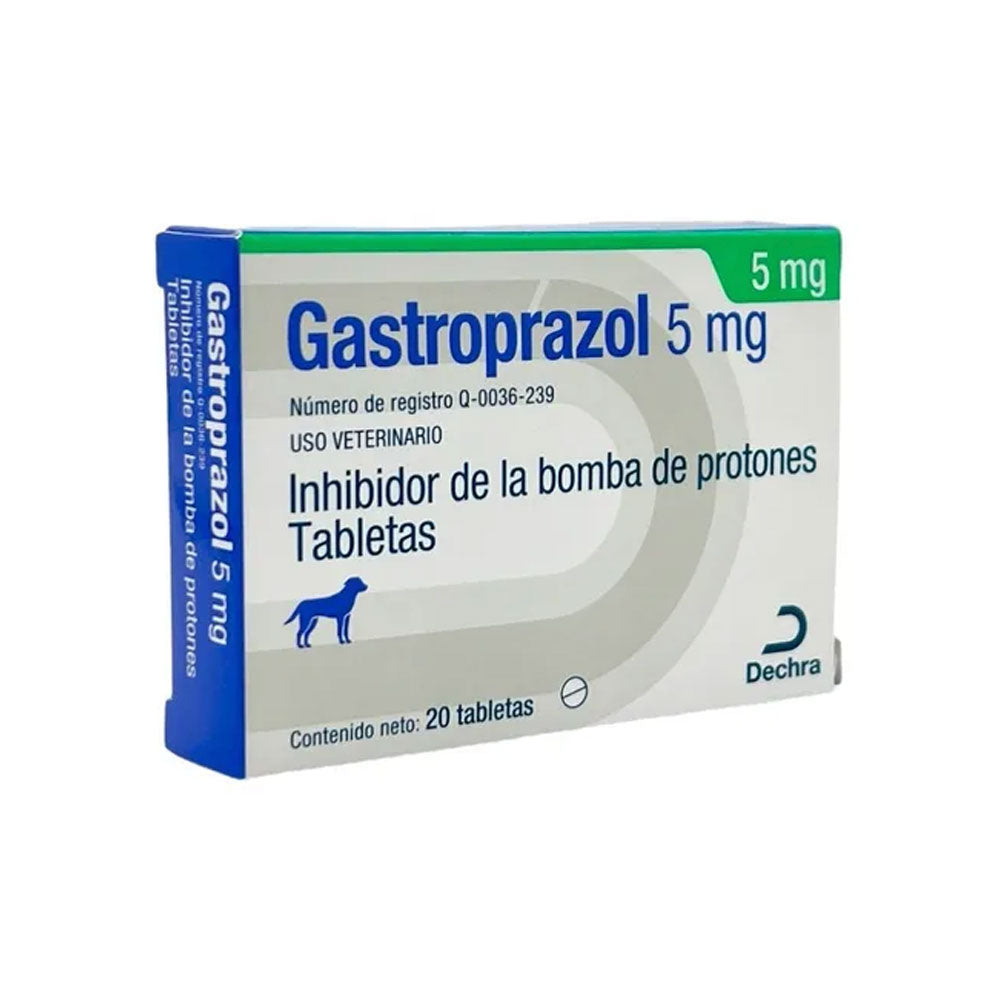 DECHRA - Gastroprazol Medicamento Para Perro Adulto 20 Tab de 5 Mg