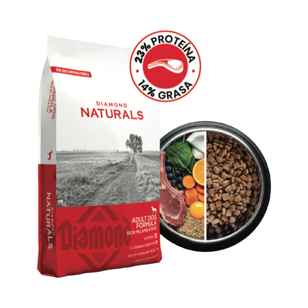 DIAMOND NATURAL - Alimento Seco Para Perro Raza Gde Cordero 2.72 Kg