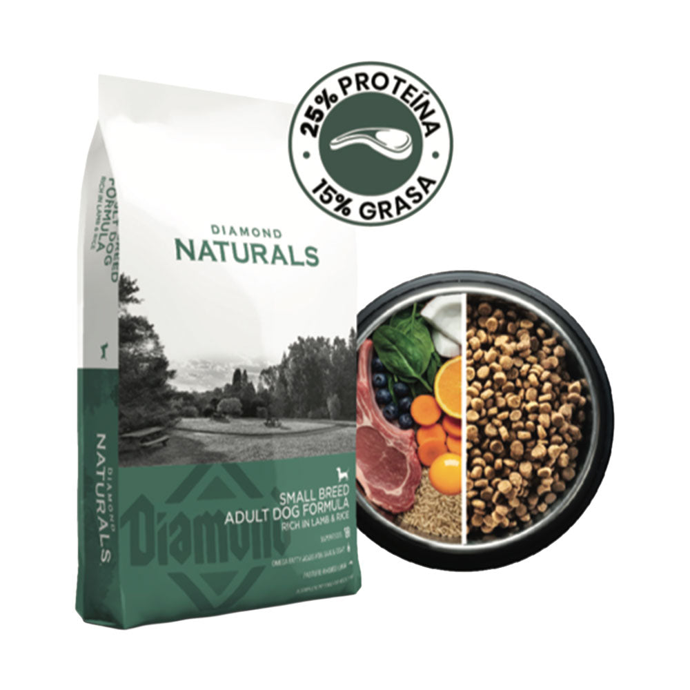 DIAMOND NATURAL - Alimento Seco Para Perro Raza Peq. Cordero 2.7 Kg