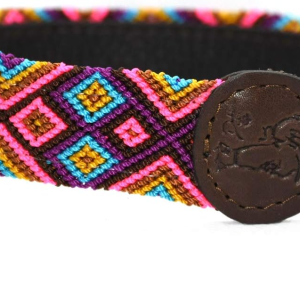 Dakini Collar Artesanal Para Perro Con Acabados de Lujo, Extra Resistente , Talla M - 3.5 CM