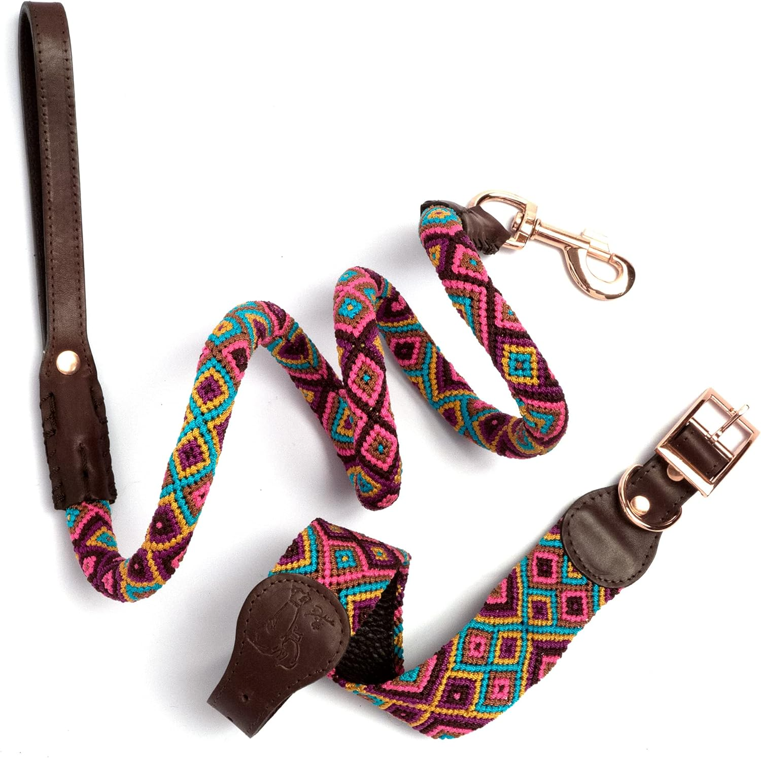 Dakini Collar Artesanal Para Perro Con Acabados de Lujo, Extra Resistente , Talla M - 3.5 CM - Image 4