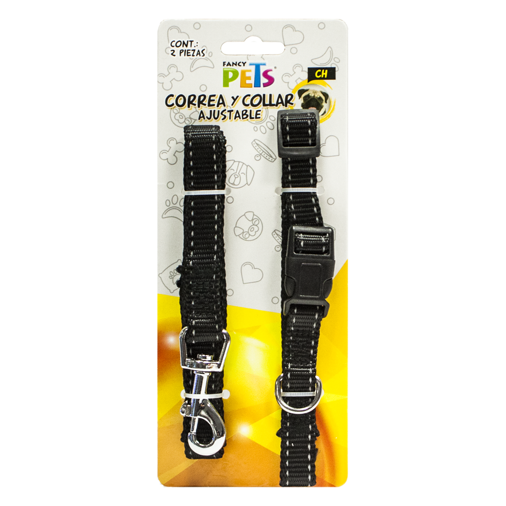 FANCY PETS - Correa Y Collar Reflejante Ajustable Ch Para Perro