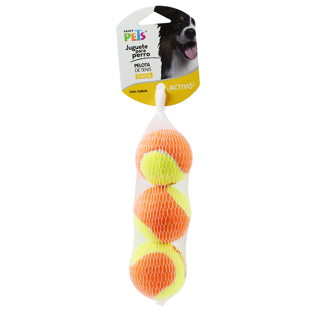 FANCY PETS - Pelota Bicolor Chica Para Perro 3 Pzas
