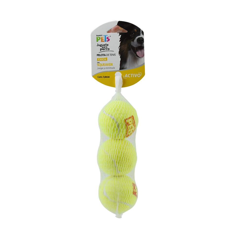 FANCY PETS - Pelota Chica Con Sonido Para Perro 3 Pzas