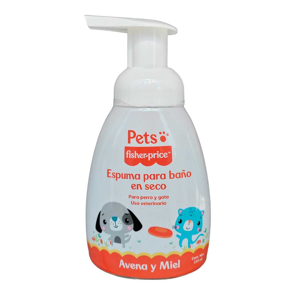 FISHER PRICE - Espuma Avena Miel Para Perro y Gato Baño En Seco 250 ml