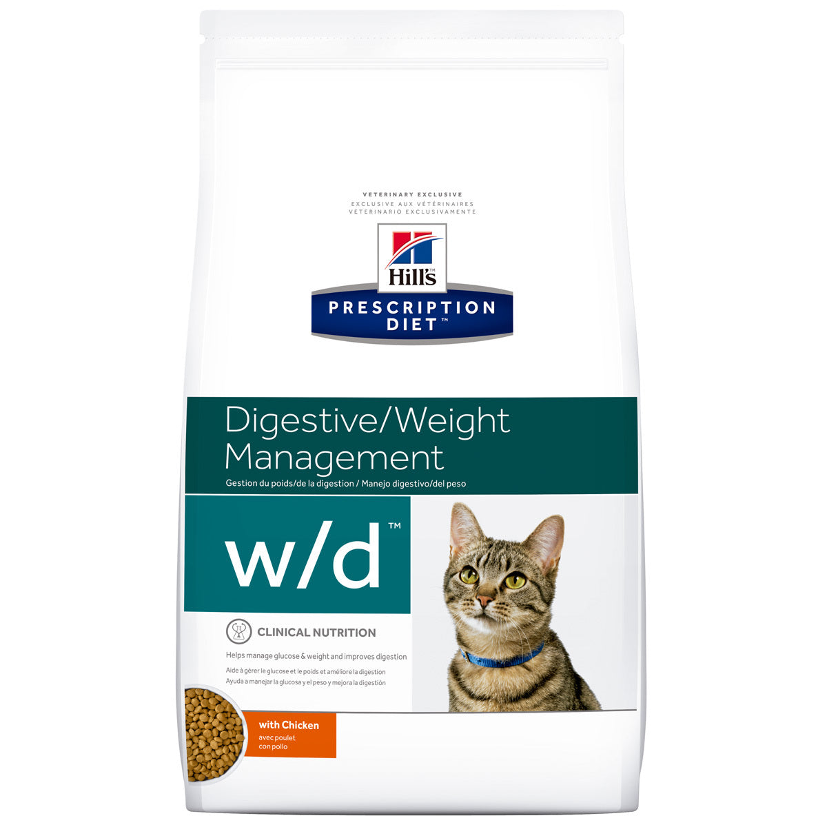 HILL'S PRESCRIPTION DIET - Digestive Alimento Seco Para Gato Adulto Control De Peso w/d 3.85 Kg