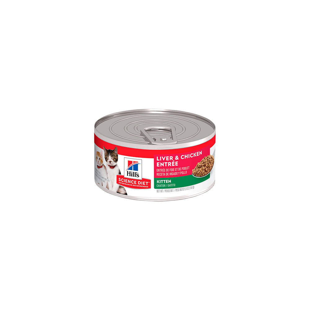 HILL'S SCIENCE DIET - Kitten Alimento Húmedo En Lata Para Gatito Receta Pollo Y Arroz 79 g