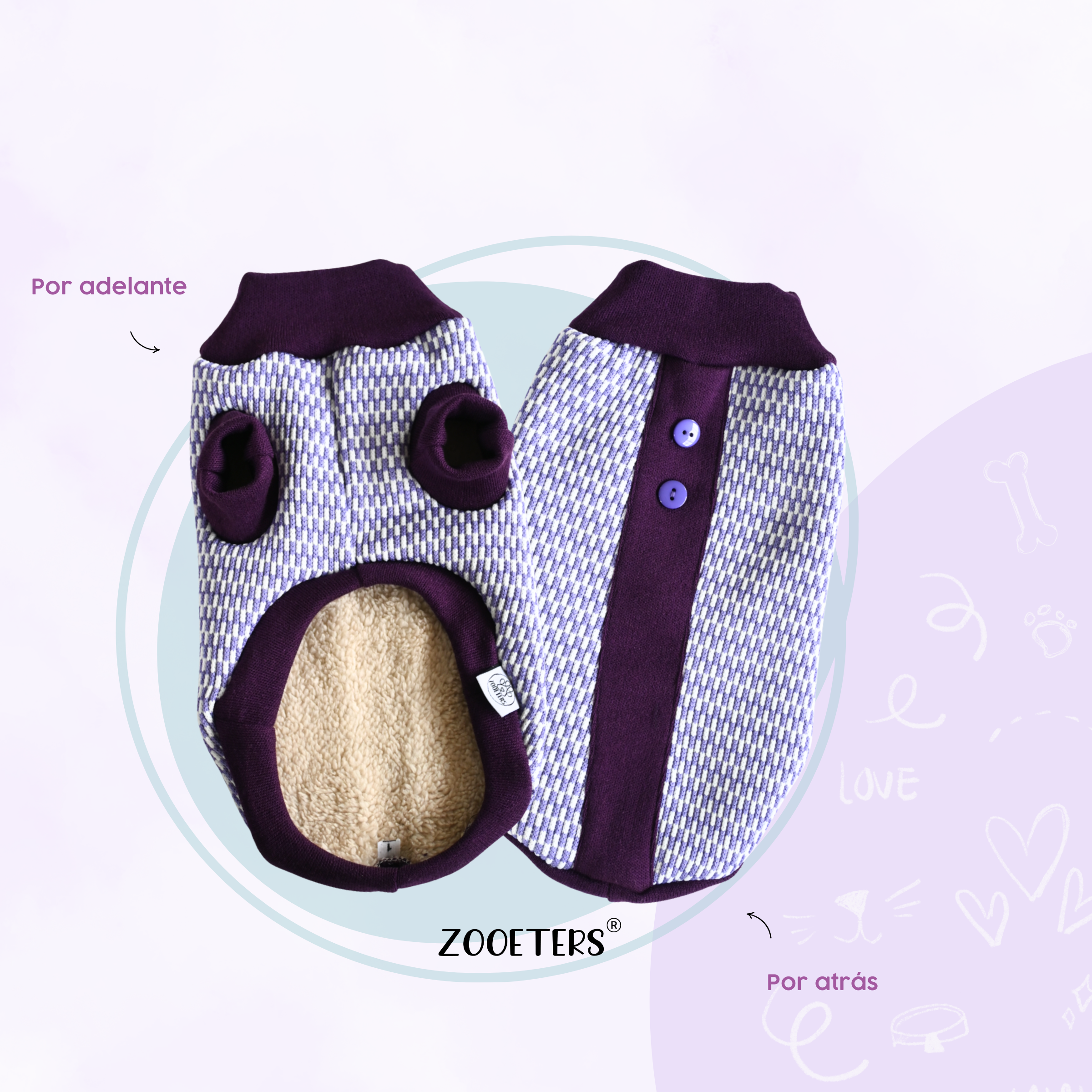 ZOOETERS - Suéter Cuadritos Para Perro Varios Colores T4