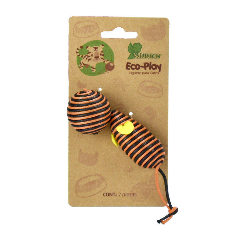 NATURANCE - Juguete Eco De Bola Y Ratón Para Gato - Image 2
